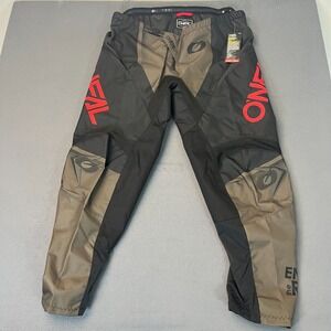 O'Neal Men's Size 46 Element Racewear Offroad Motocross Pant Black/Gray/Red NWT